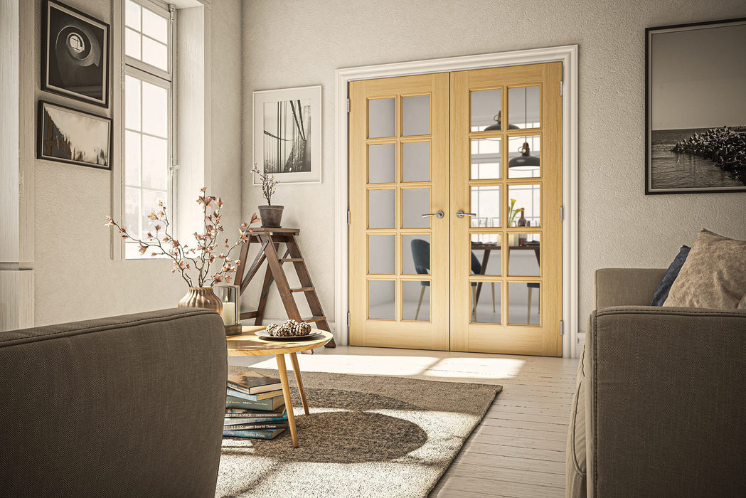 Deanta Bristol Unfinished Oak Bevelled Glaze Door