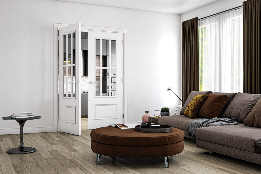 Deanta Canterbury White Primed Bevelled Glaze Door