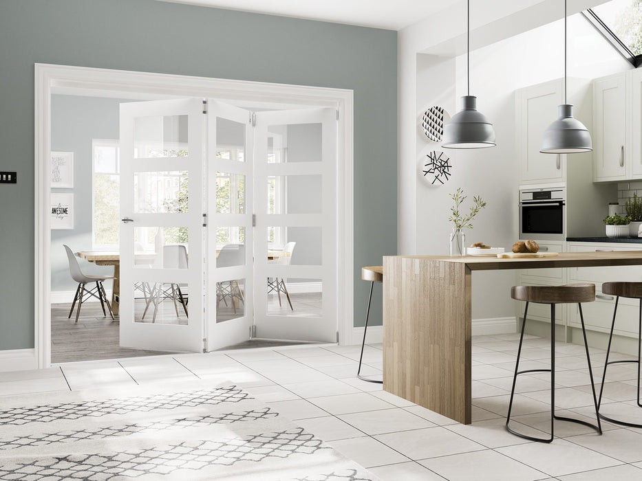 Deanta Coventry White Primed Glazed Door