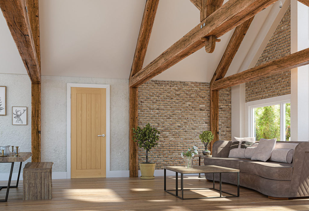 Deanta Ely Unfinished Oak FD30 Door