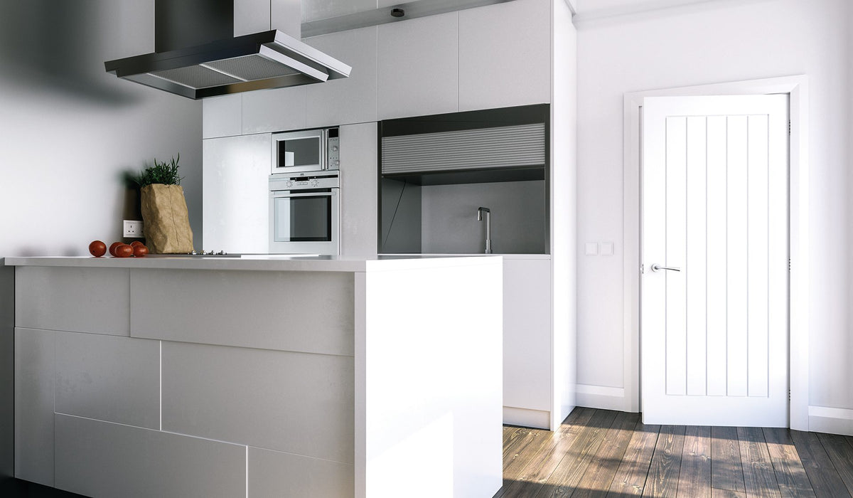 Deanta Ely White Primed Door