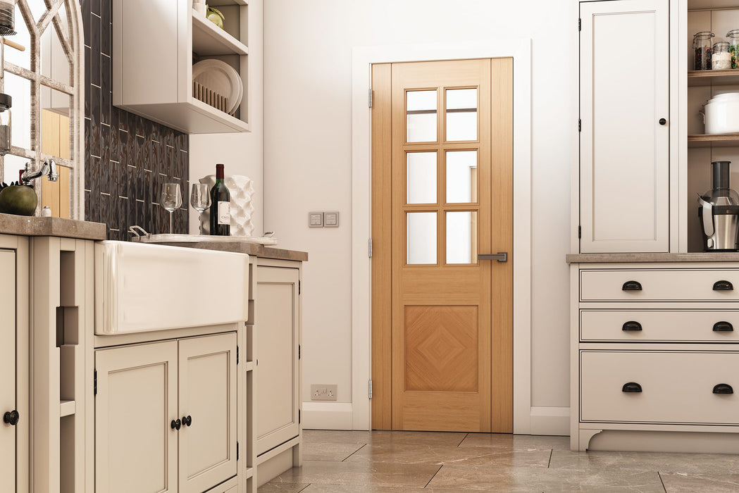 Deanta Kensington Prefinished Oak Bevelled Glaze Door