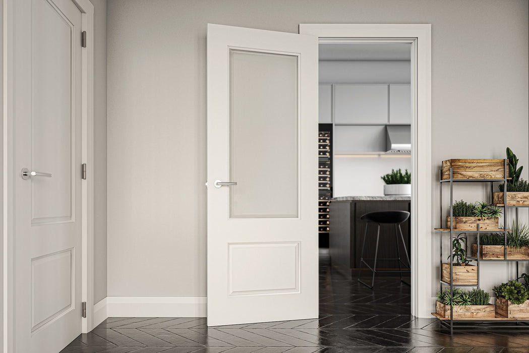 Deanta Madison White Primed Bevelled Glaze Door
