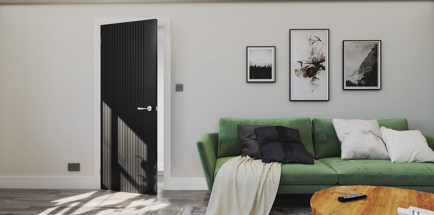 Deanta Malmo Black Prefinished Door