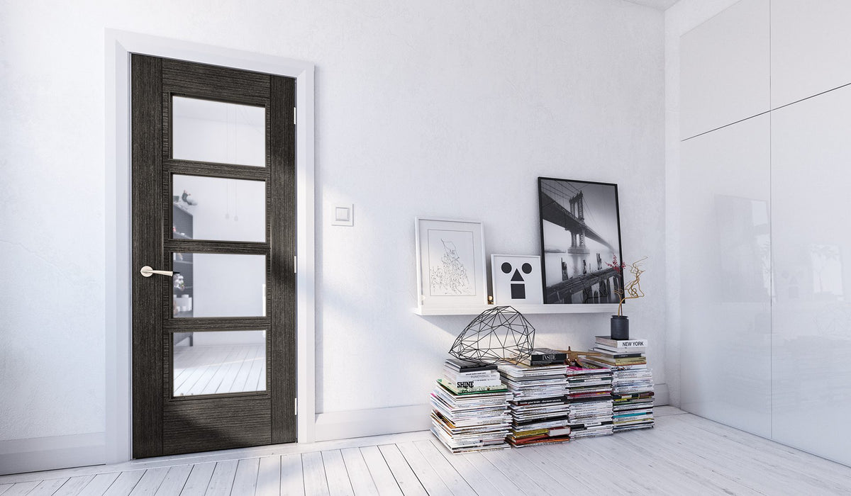 Deanta Montreal Dark Grey Ash Glazed Door