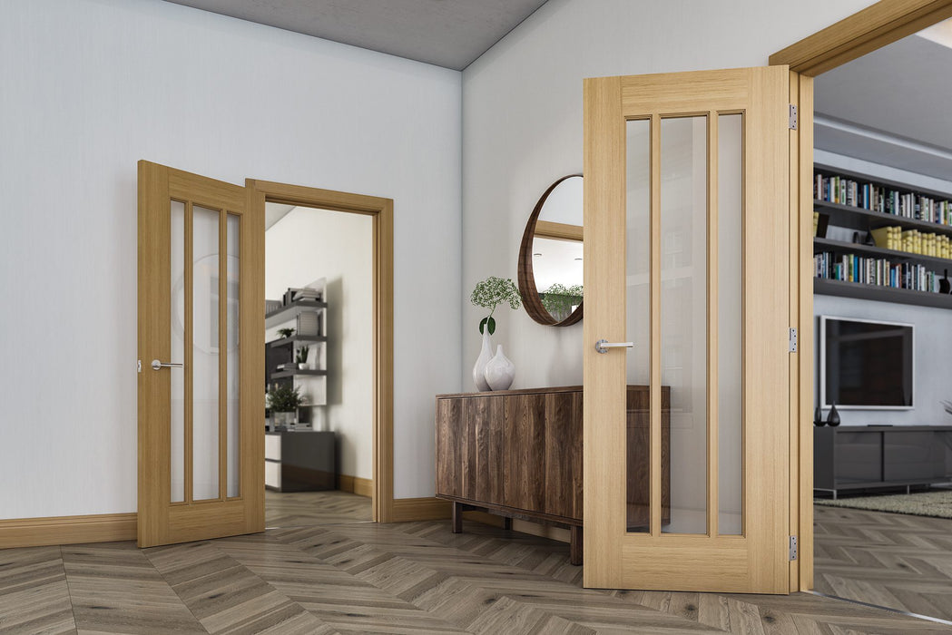 Deanta Norwich Unfinished Oak Bevelled Glaze Door