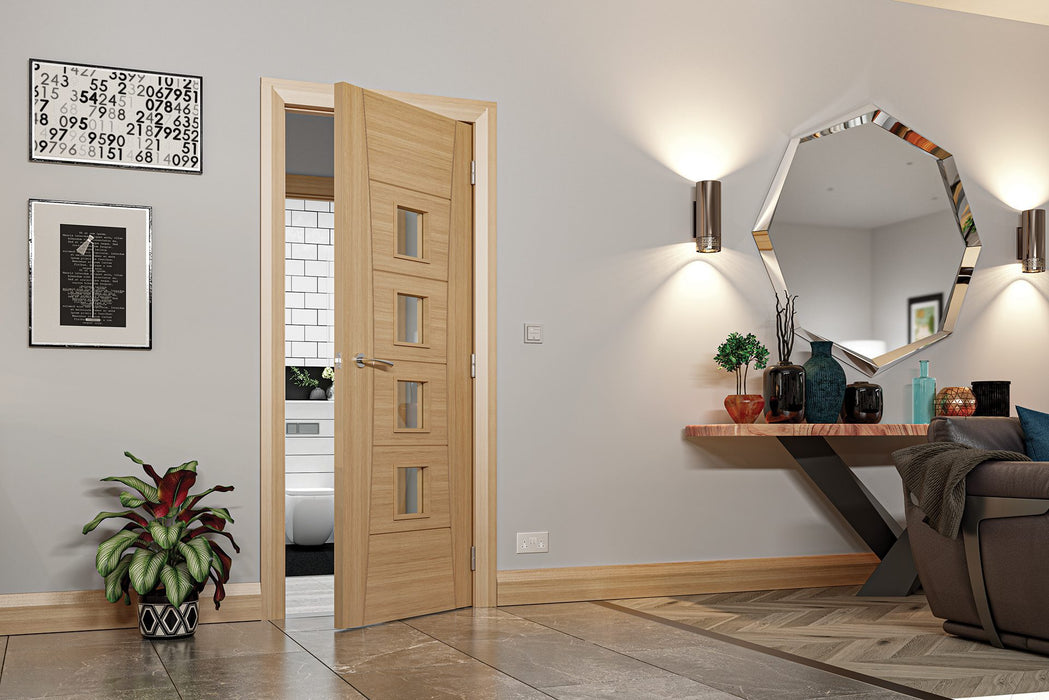 Deanta Pamplona Prefinished Oak Glazed Door