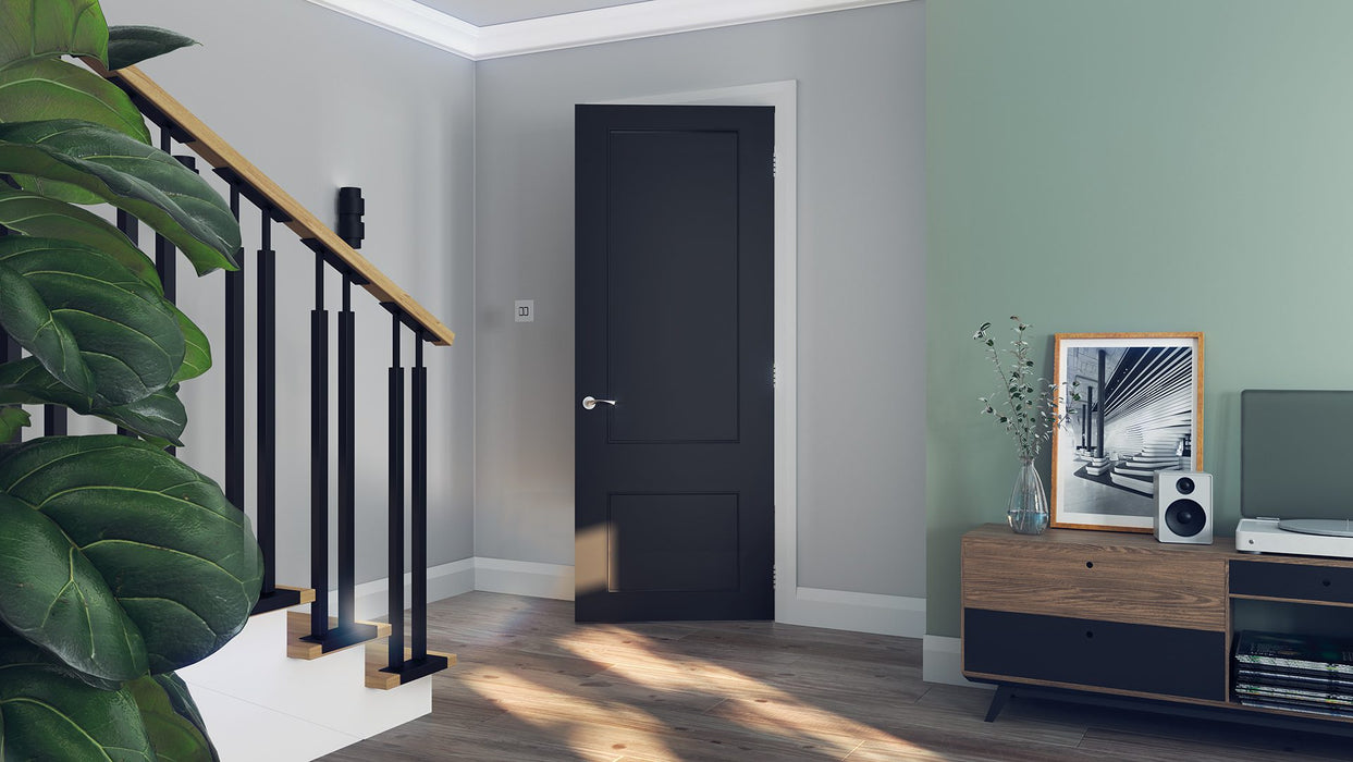 Deanta Sandringham Black Prefinished FD30 Door