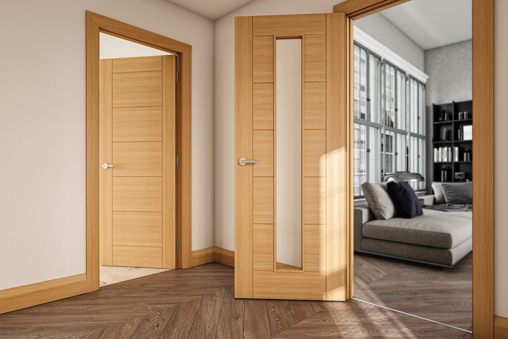 Deanta Seville Prefinished Oak Glazed 1 Lite Door