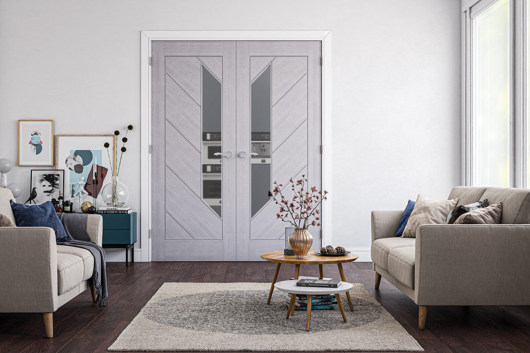 Deanta Torino Light Grey Ash Glazed Door