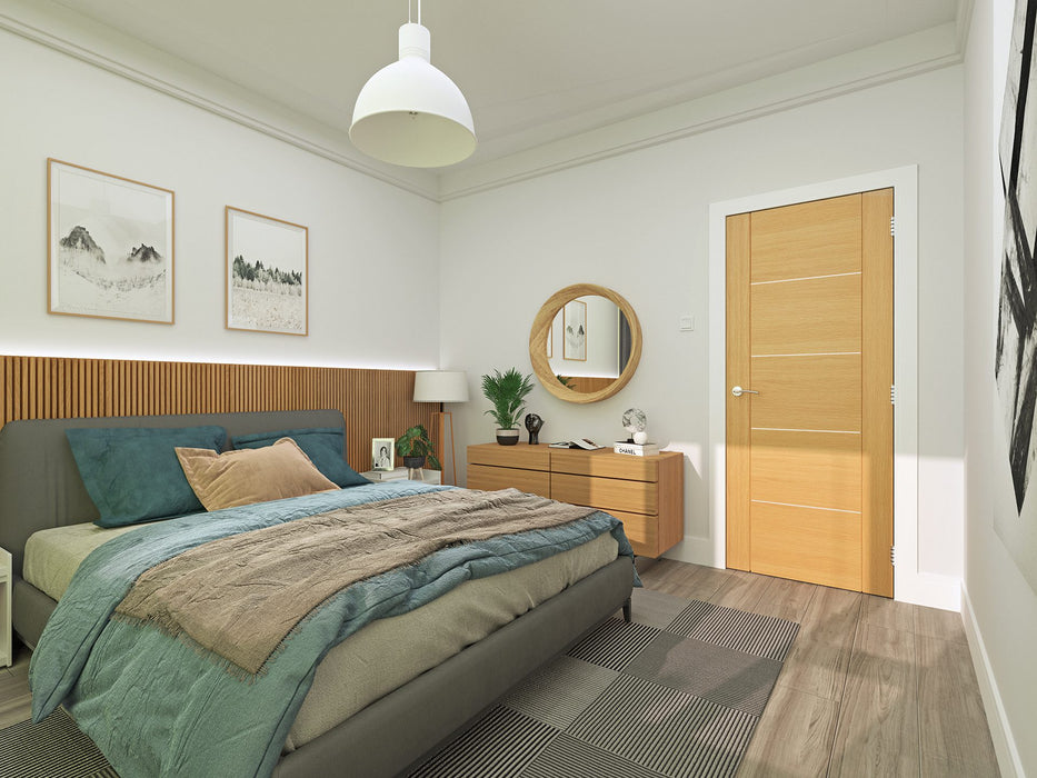 Deanta Valencia Prefinished Oak Door