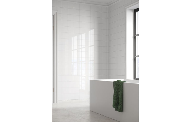 Fibo Contemporary -  Denver White  (Tile Effect)