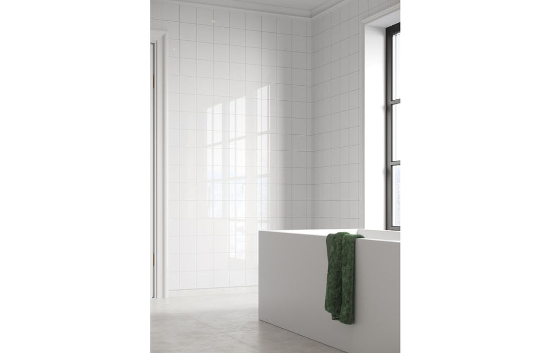 Fibo Contemporary -  Denver White  (Tile Effect)