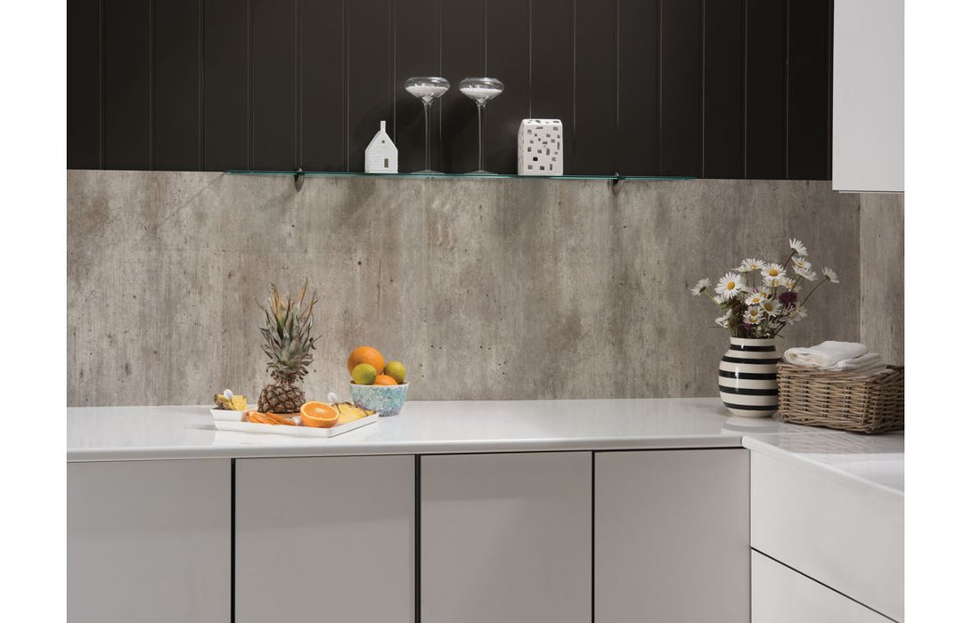 Fibo Plain Panel 600x580mm Splashback - Cracked Cement (Pk/2)