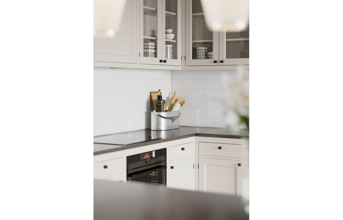 Fibo 10x10cm Square Tile 600x580mm Splashback - Denver White (Pk/2)