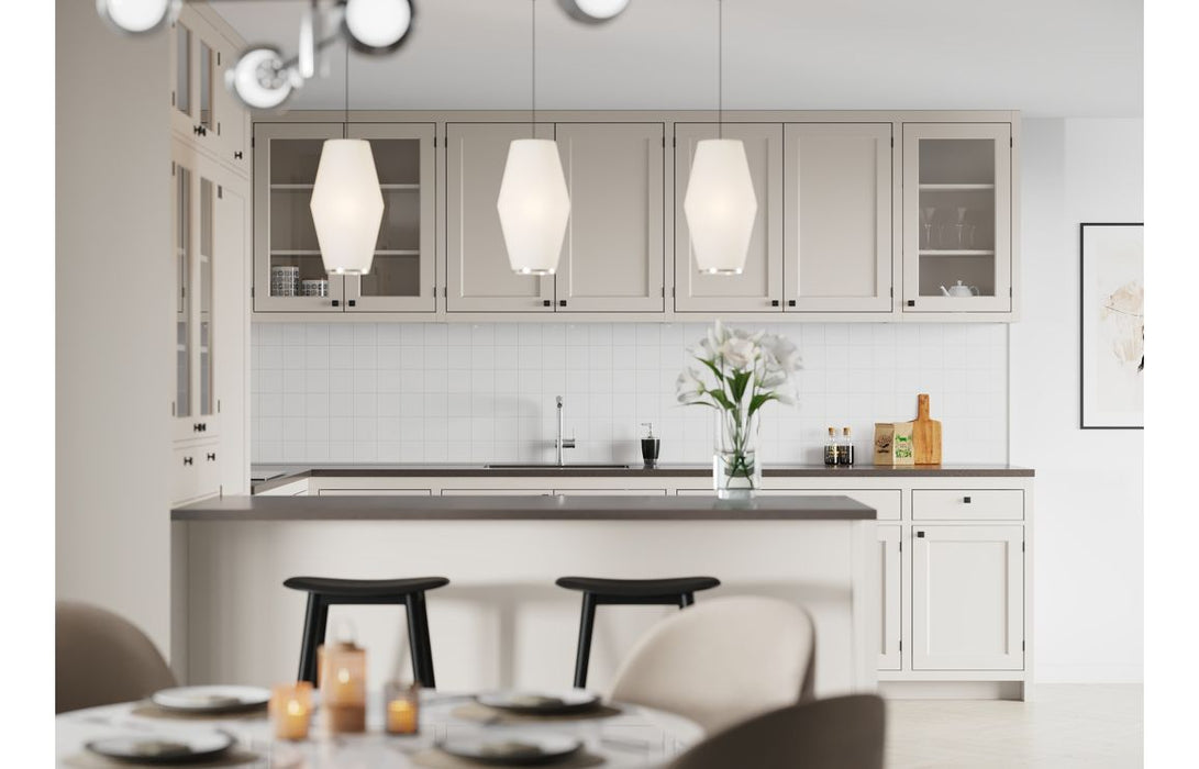 Fibo 10x10cm Square Tile 600x580mm Splashback - Denver White (Pk/2)