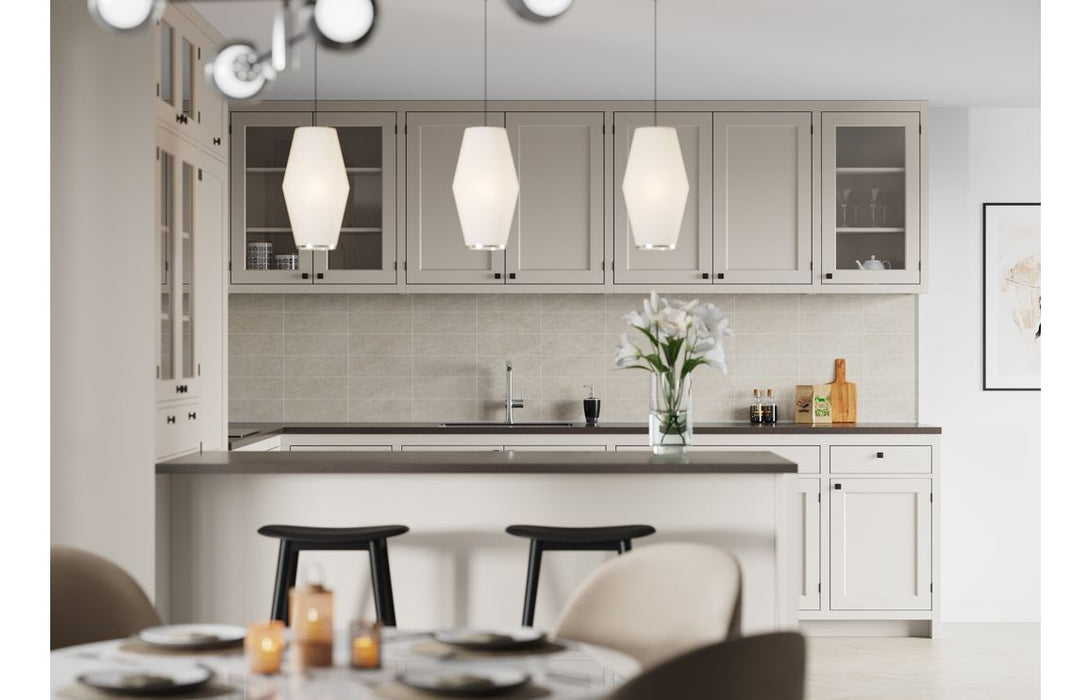 Fibo 30x10cm Rectangular Tile 600x580mm Splashback - Grey Sahara (Pk/2)