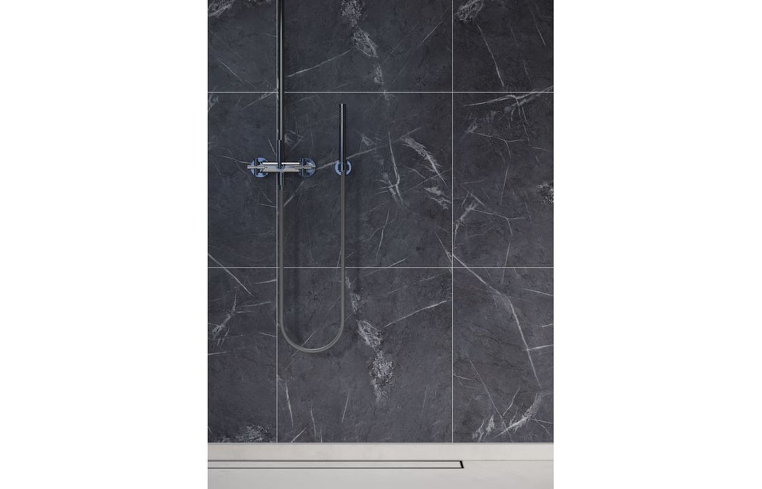 Fibo Marble - Black Marble (Tile Effect)