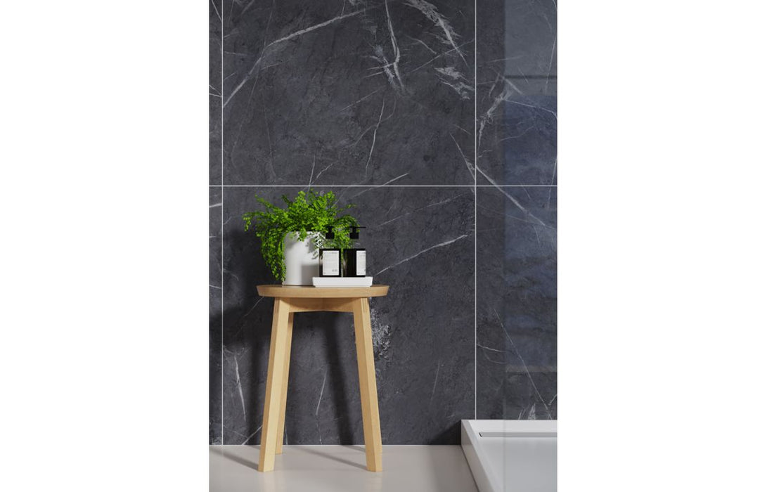 Fibo Marble - Black Marble (Tile Effect)