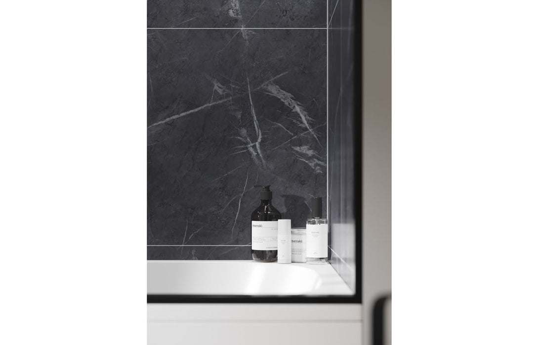 Fibo Marble - Black Marble (Tile Effect)