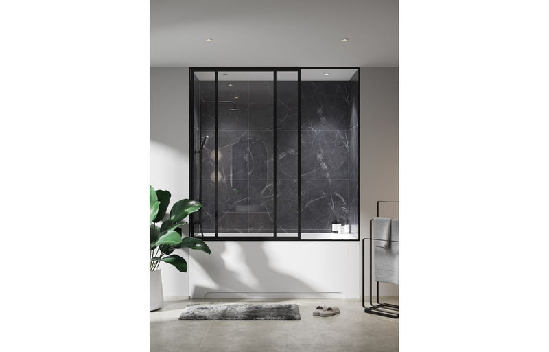 Fibo Marble - Black Marble (Tile Effect)