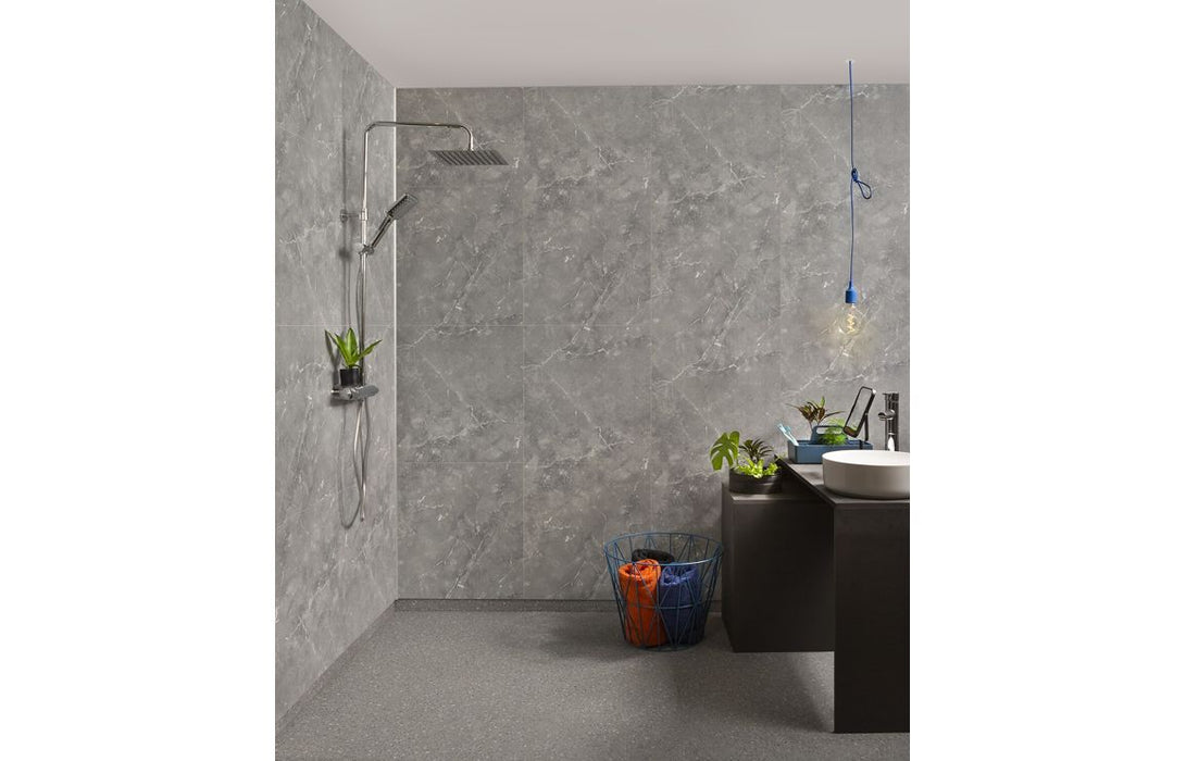 Fibo Marble - Grey Marble (Tile Effect)