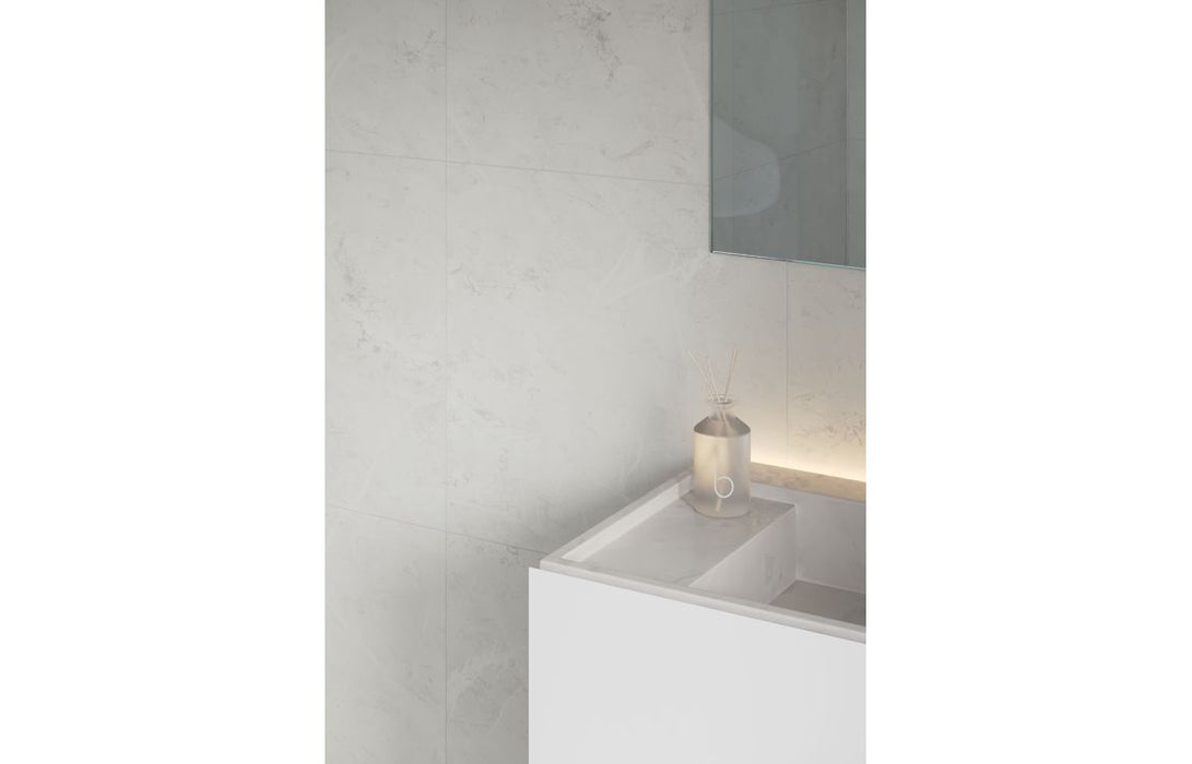 Fibo Marble - White Marble (Tile Effect)