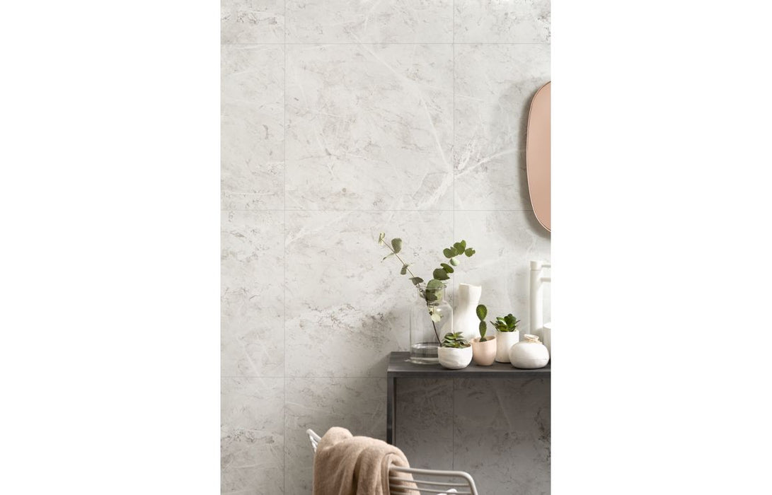 Fibo Marble - White Marble (Tile Effect)