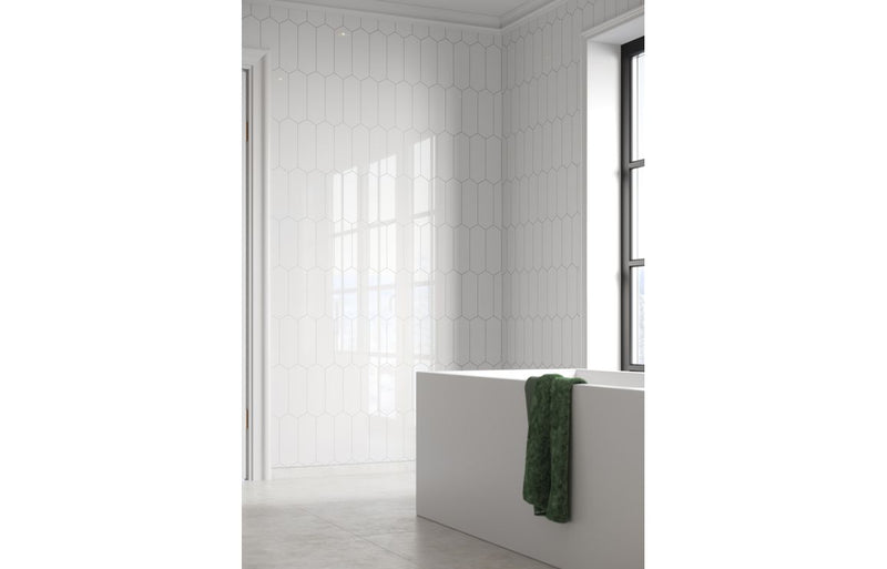 Fibo Urban - Denver White (Elongated Hexagonal)