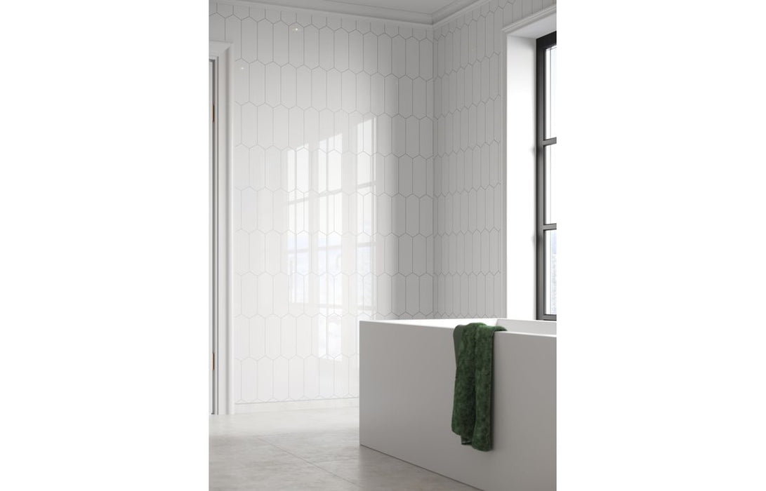 Fibo Urban - Denver White (Elongated Hexagonal)