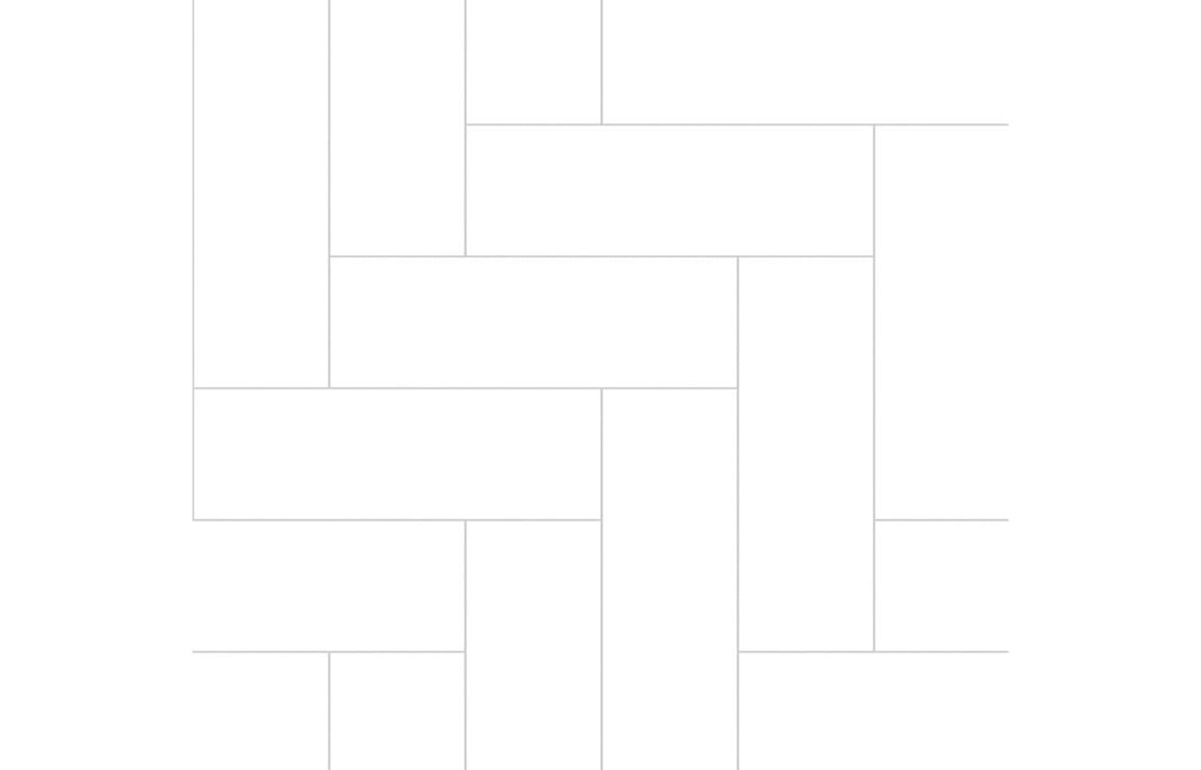 Fibo Urban - Denver White (Straight Herringbone)