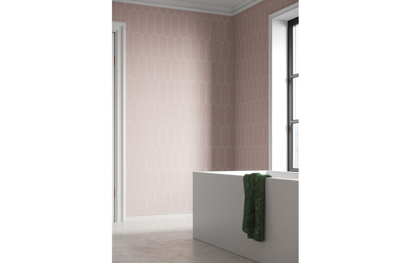 Fibo Urban - Dusky Pink (Elongated Hexagonal)
