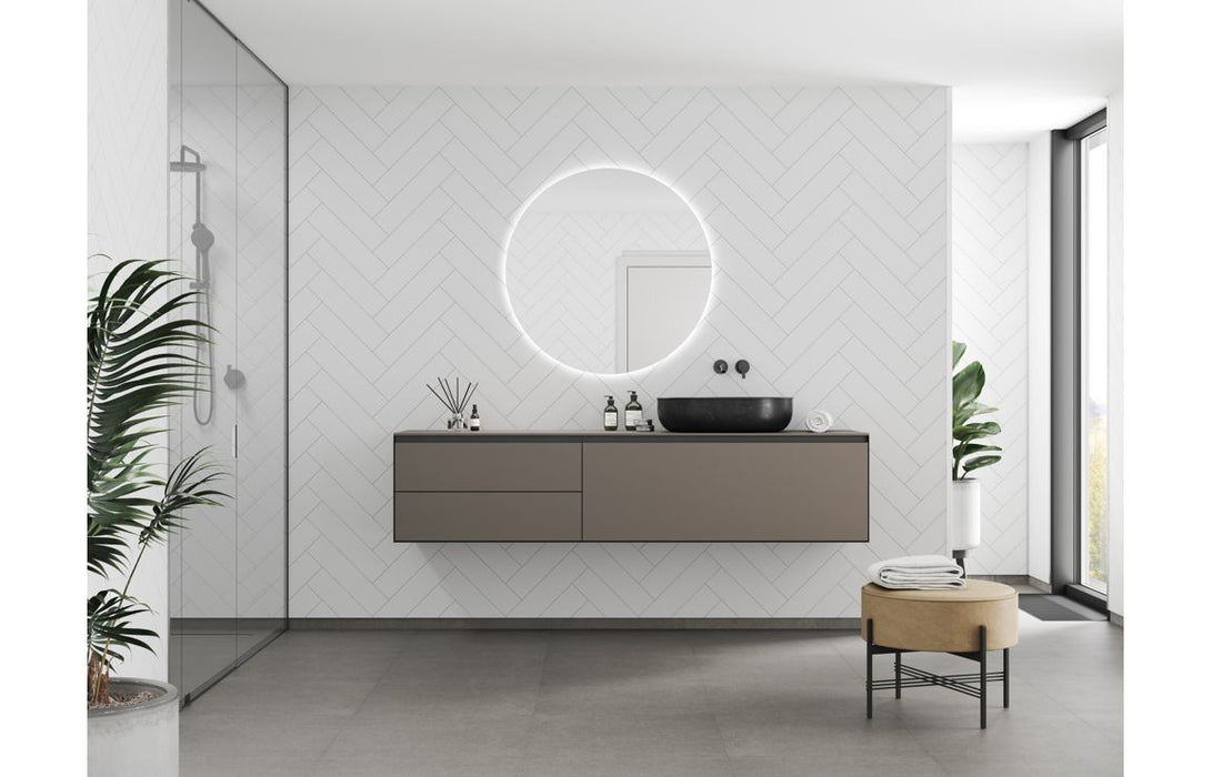 Fibo Urban - White Silk (Herringbone)