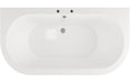 Fleetwood Freestanding Back To Wall 1700x800x600mm 2TH Bath w/Feet - White