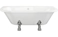 Fleetwood Freestanding Back To Wall 1700x800x600mm 2TH Bath w/Feet - White
