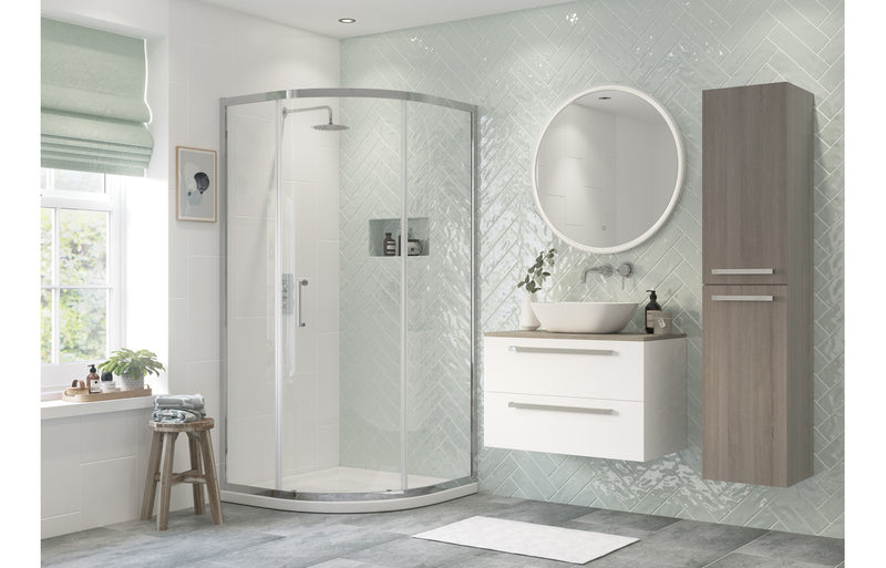 Flevarno 1 Door Quadrant - Chrome