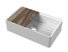 Fluted Butler Sink with Ledge, Grid & Chopping Board 795 x 460 x 220mm