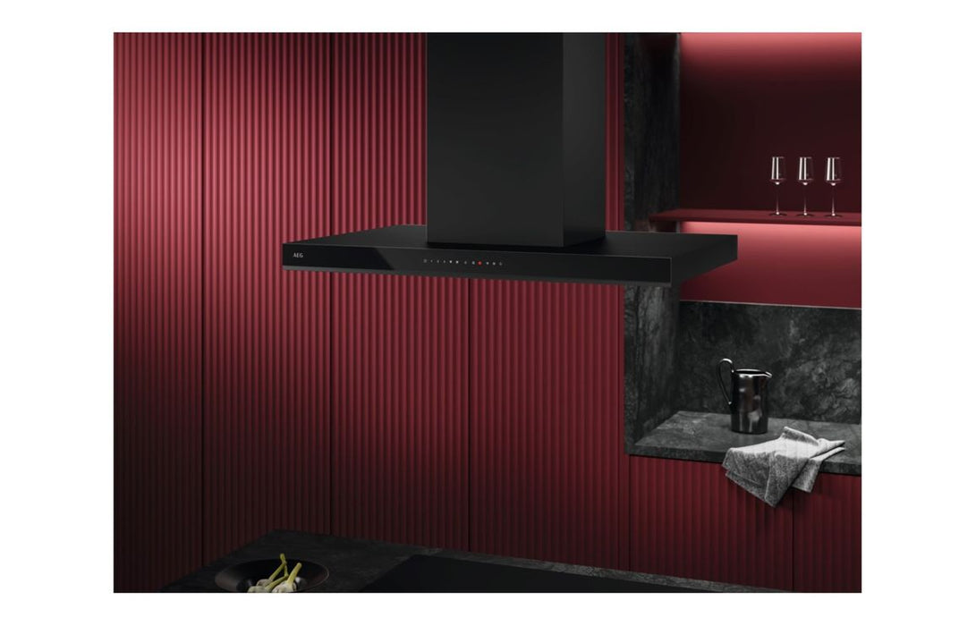 AEG GV77D61SB 60cm Angled Chimney Hood - Black