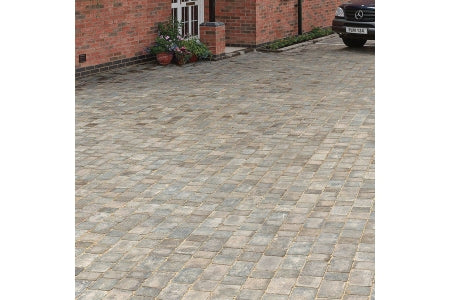 Woburn Rumbled Concrete Block Paving - Graphite - 134mm x 134mm x 50mm Pack of 504