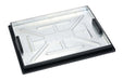 Clark-Drain Galvanised Steel 5 Tonne Manhole Cover and Frame Sealed Block Paviour Recessed Tray 450mm x 600mm