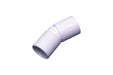 Wavin Osma Overflow solvent bend 45° 21.5mm white