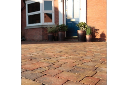 Woburn Rumbled Concrete Block Paving - Autumn - 134mm x 134mm x 50mm Pack of 504