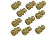 Compression DZR Straight Reducing Coupler 15mm x 10mm - Bag of 10