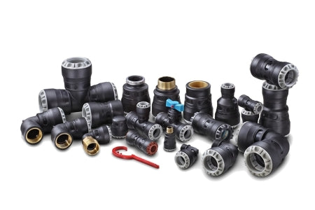 Plasson Pushfit Copper Pipe Adaptor 15 mm x 25 mm 1001CU025015