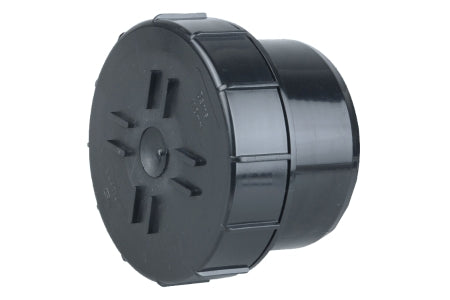 Wavin OsmaSoil plain ended access plug 110m black