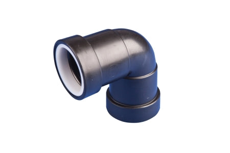 Wavin Osma Waste push-fit knuckle bend 90° 40mm black