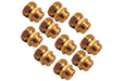 Compression Male Iron Coupling Fitting 15mm x 3/4in - Bag of 10