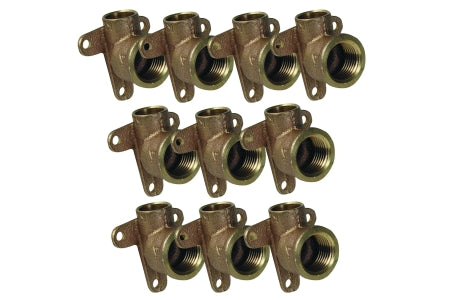 End Feed Backplate Elbow 15mm x 1/2in Bag of 10