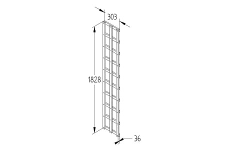 Larchlap Dip Treated Garden Trellis Panel - 1830mm x 300mm