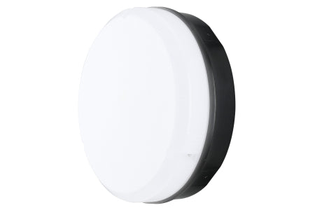 Luceco Mosi 12W LED Amenity Bulkhead Emergency - Black - IP65